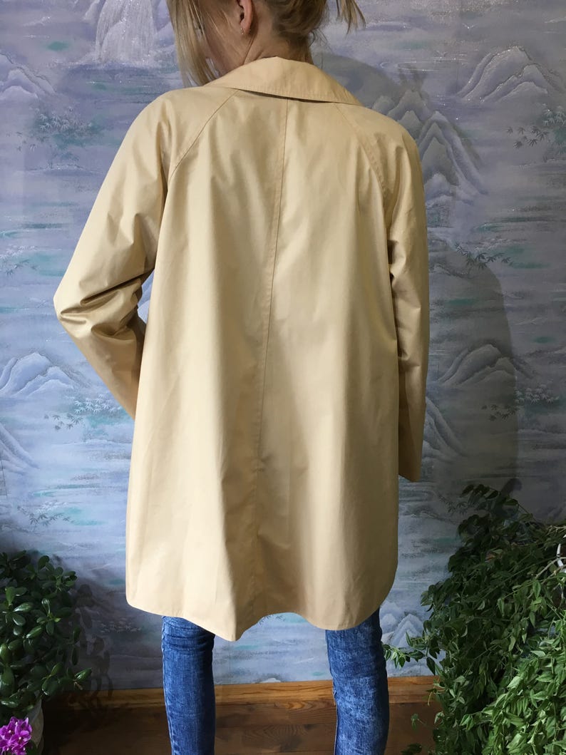 Womens Light Beige Trench Coat Classic Beige Overcoat Raincoat Etsy
