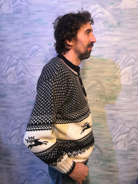 Cerf imprimé pull pull norvégien nordique pull en maille pull homme pull pull épais Bunad pull maille hiver pull grande taille 0d7032 Cerf imprimé pull pull norvégien nordique pull en maille pull homme pull pull épais Bunad pull maille hiver pull grande taille 0d7032