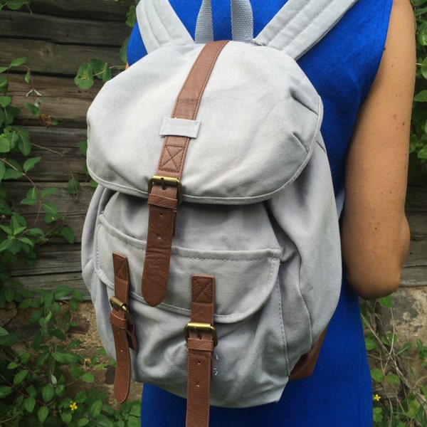 New Canvas backpack/ Vintage backpack/ Distressed backpack/Small backpack /Military backpack/Hiking backpack/ Hunting backpack