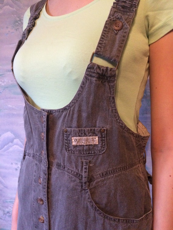 dark grey overalls
