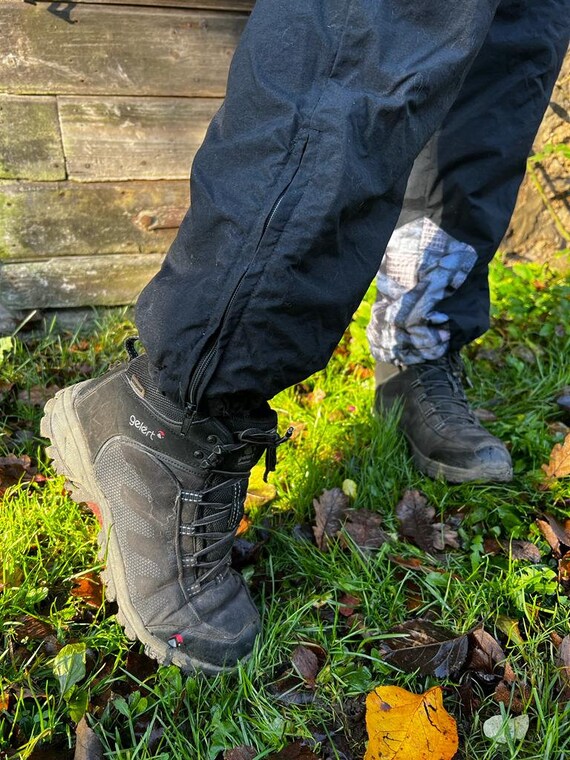 Ski Suit Black Mens One Piece Winter Jumpsuit Retro … Gem