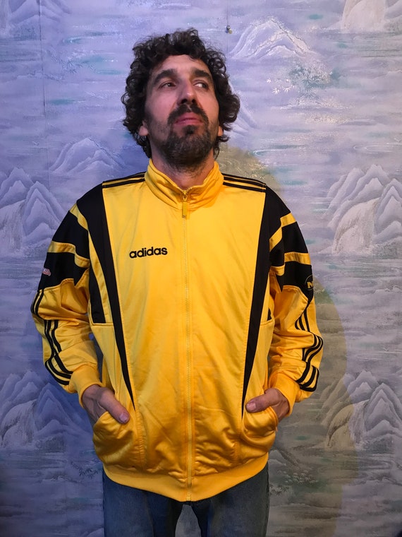 vintage yellow adidas jacket