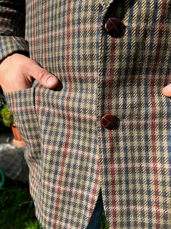 Checkered Tweed Sport Coat Tweed Blazer Men Wool Spor… - Gem