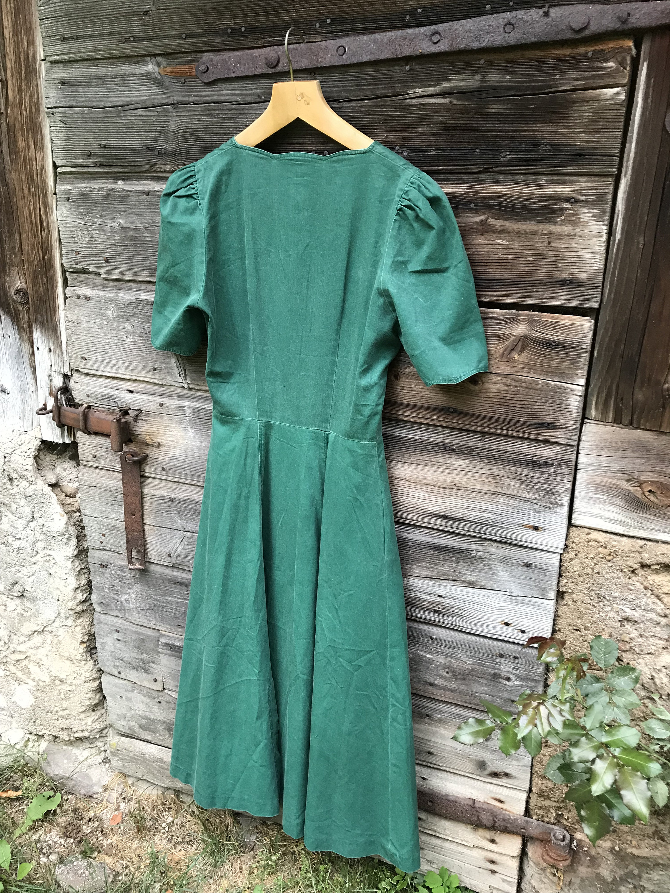 Vintage Green Dirndl Dress German Austrian Dress Bavarian Folk Etsy