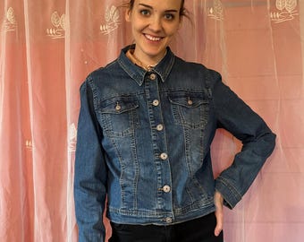 Vintage 90s Linen Cotton Denim Jacket - Made in Italy Sz. M - Etsy