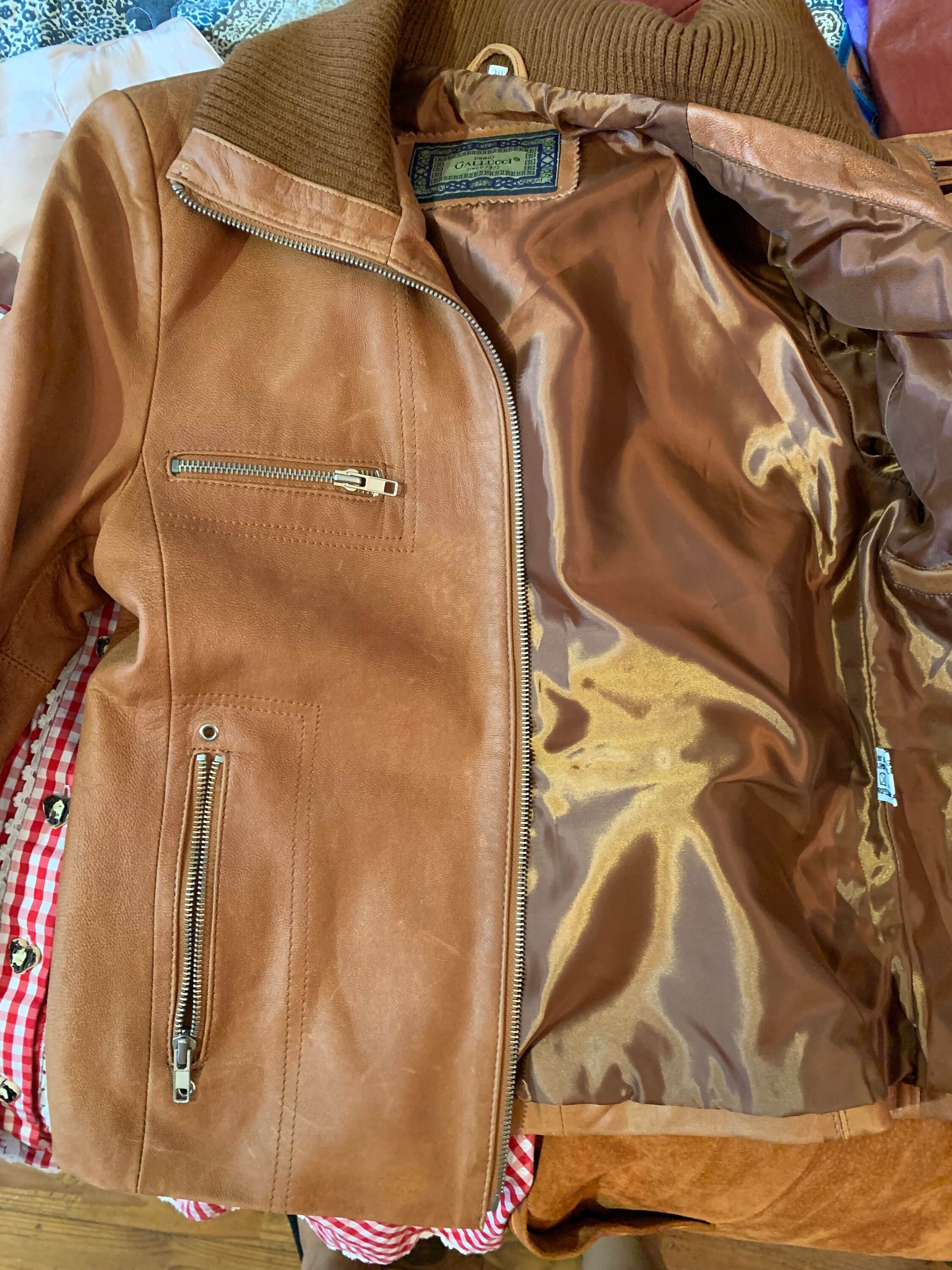 少し豊富な贈り物 Jacket Leather Vintage Classic Medium Blazer Short Leather ジャケット・アウター