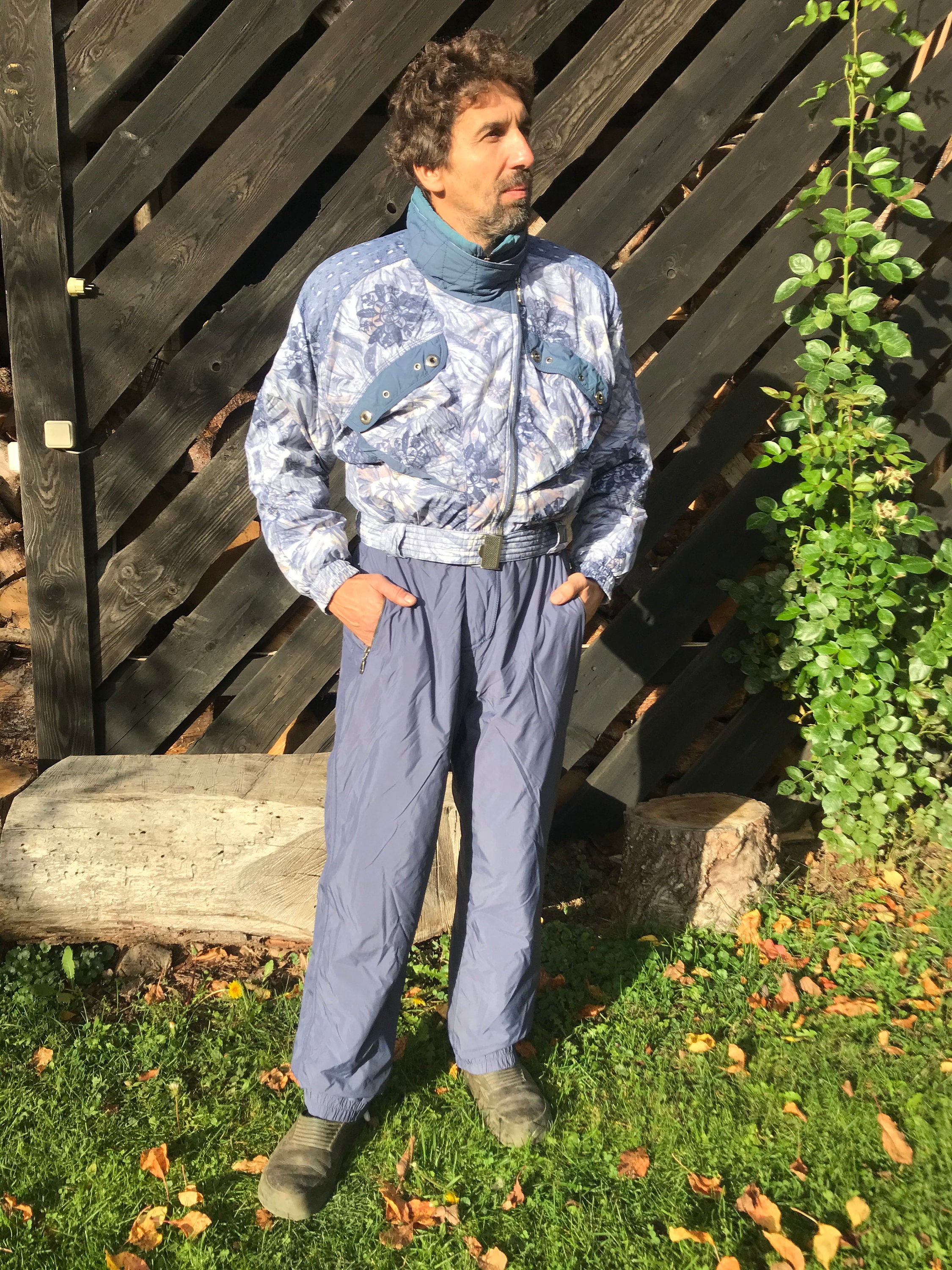 【COLOR iN ID】Vintage purple knit one piece Vintage KLADEZEE 50's? Seersucker ONE PIECE Outfit BLUE