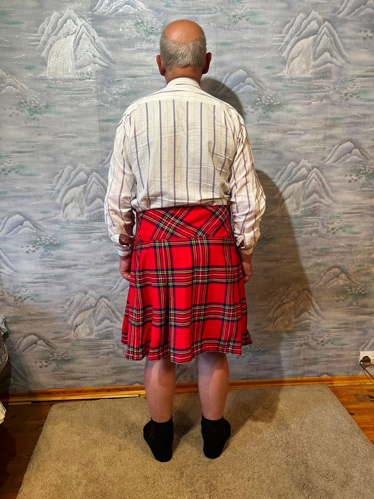 Christmas Red Plaid Scottish Men's Shorts