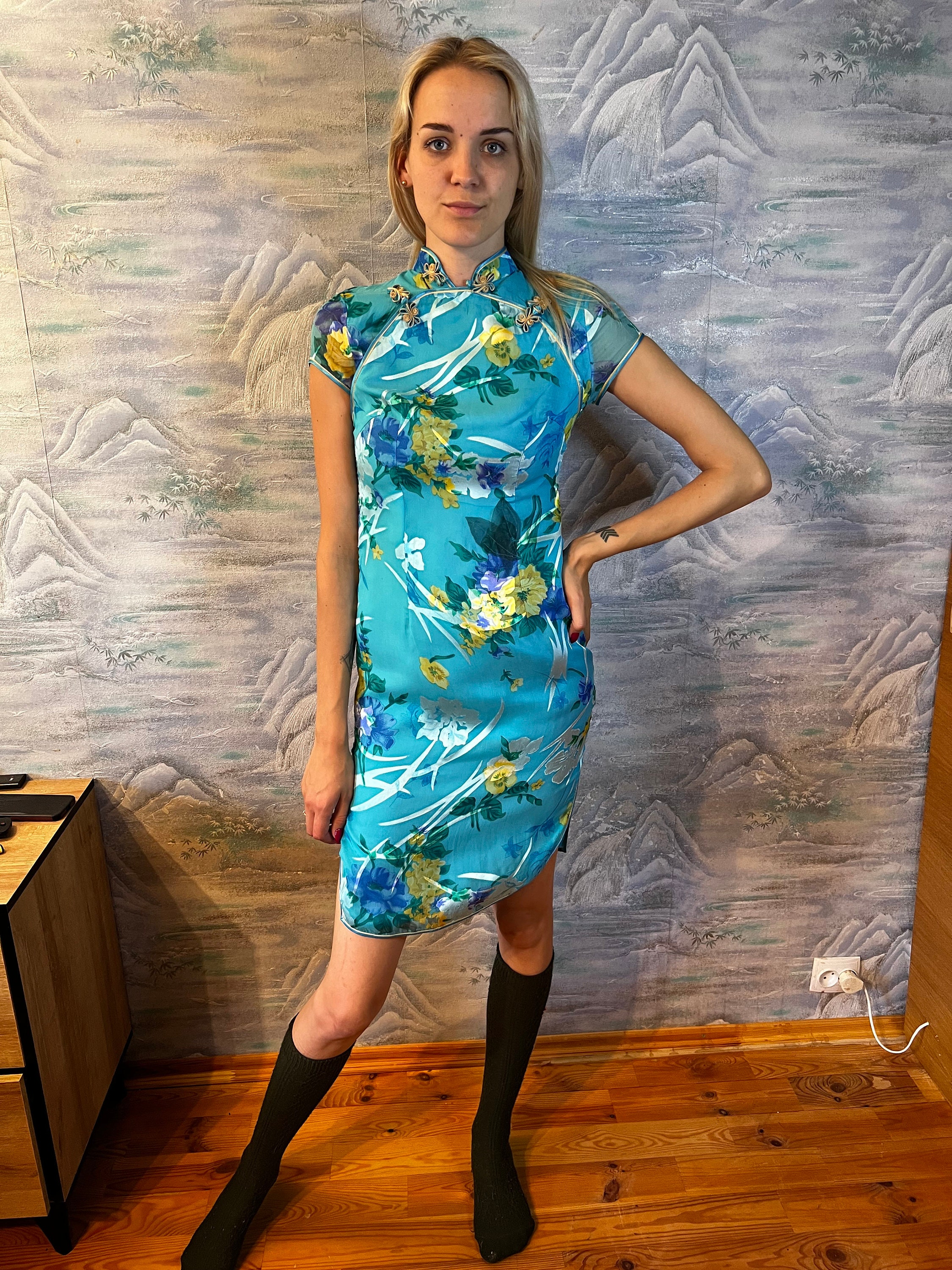 princess polly baby blue dress 90s Asian Dress