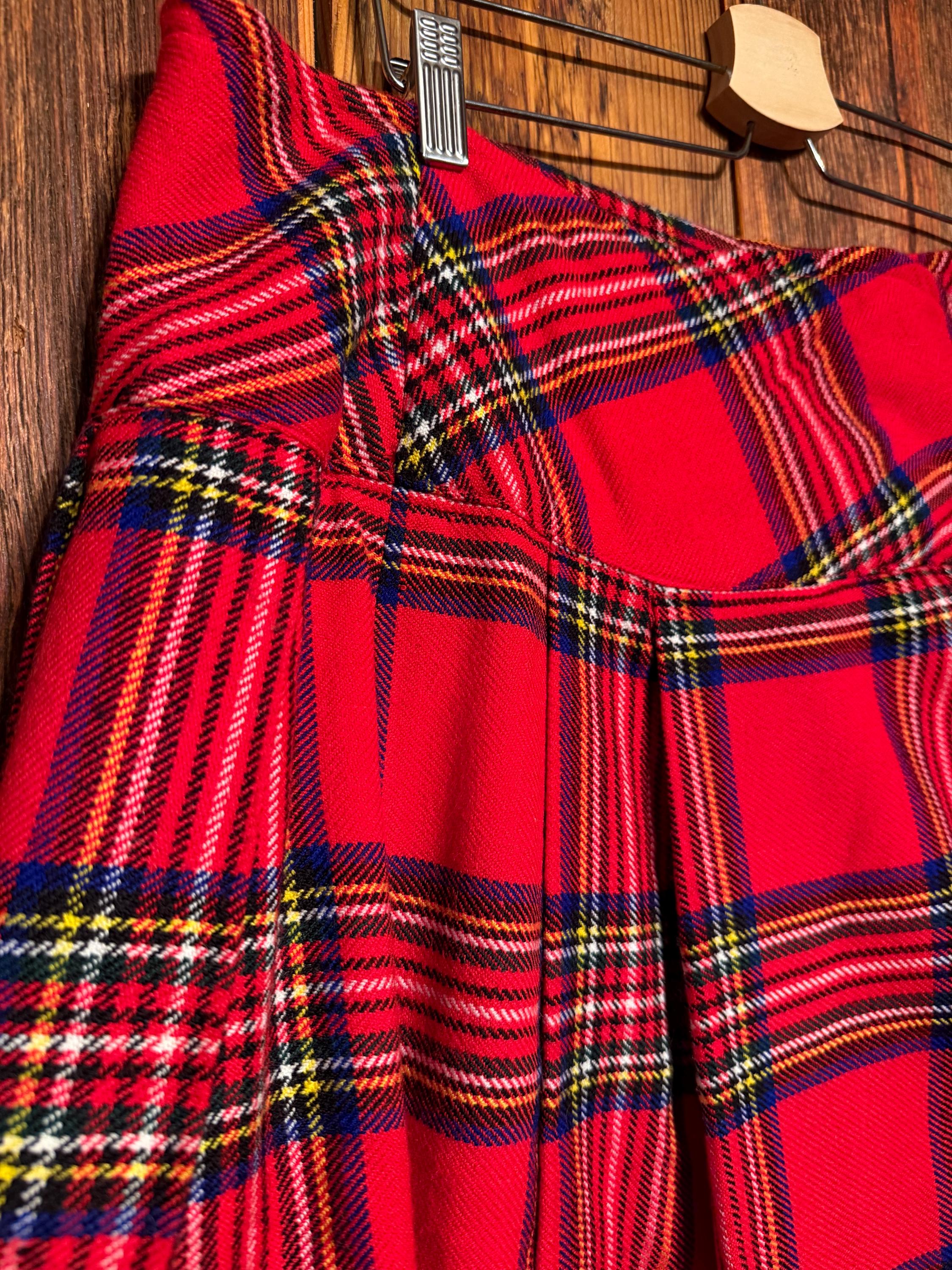 Jupe Kilt écossais Glen Appin Tartan Rouge, Laine, Femme T38, Neuve