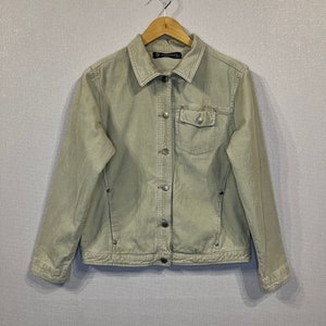 Women&#39;s Corduroy minimalist Beige Jacket with Button Cotton Classic Blazer Light Brown corduroy Businessman lady jacket Size M