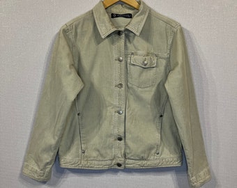 Chaqueta Mujer Pana Minimalista Beige con Botones Blazer Clásico Algodón Pana Marrón Claro Chaqueta Businessman Lady Talla M