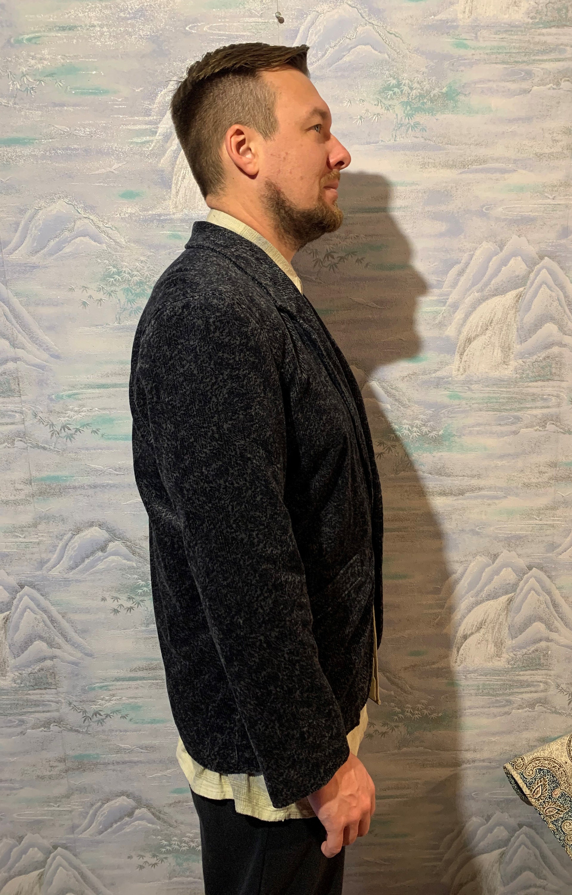 Vintage Sport Jacket Corduroy Dark and Light Gray Blazer - Etsy