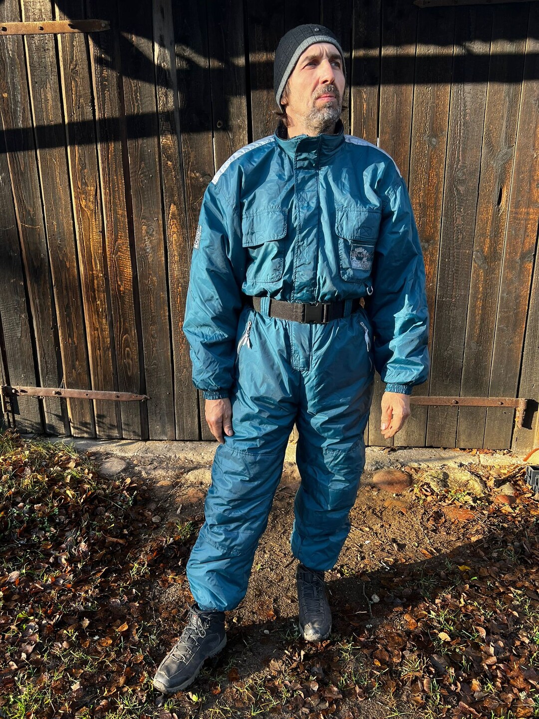 Vintage Mens Ski Suit Blue One Piece Winter Skiing Suit Retro Etsy