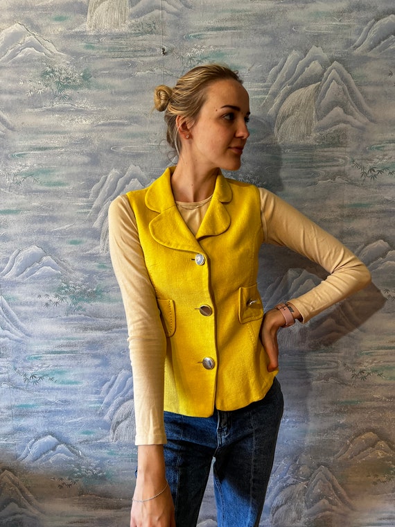Womens Mustard Color Leinen Vest Mustar Yellow Formal Vest Sleeveless Steampunk Waistcoat Medium Size Etsy