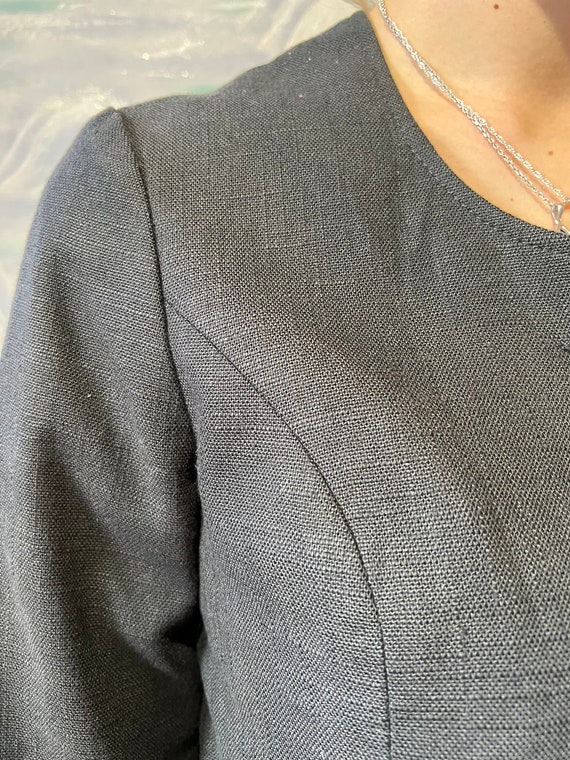 Dirndl Linen Dark Gray Blazer 3/4Long Sleeve Aust… - image 6