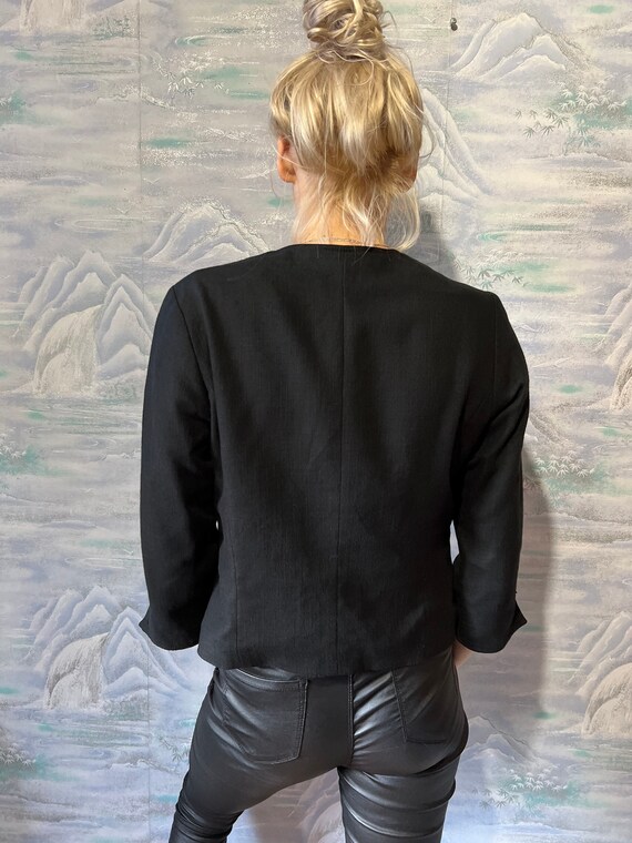 Dirndl Linen Dark Gray Blazer 3/4Long Sleeve Aust… - image 3