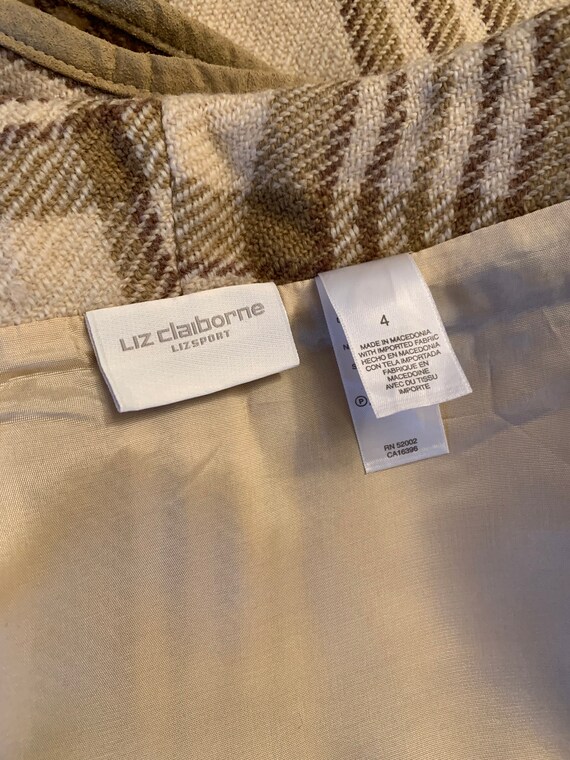 Wool Plaid Wrap Skirt Mini Pencil Skirt Checkered… - image 9