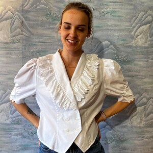 Vintage Women's Lace Blouse Short Sleeve Shirt Large to Extra Large Size Comfortable Blouse Summer Shirt Grandma Shirt Teacher Top