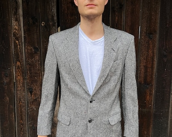 Giacca a quadri in tweed vintage Lana Giacca sportiva Blazer da uomo Giacca casual urbana retrò Cappotto sportivo quotidiano Grande