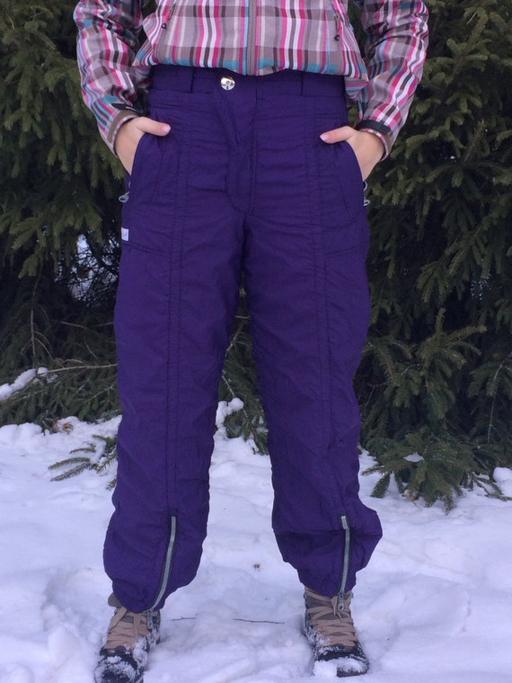 Vintage Ski Pants Purple Ski Pants Retro Ski Pants