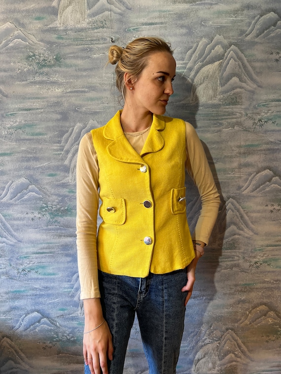 Mustard yellow vest top sale