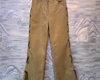 Baggy Corduroy Pants  Corduroy Trousers Boyfriend Pants Brown Sand Corduroy Pants Cowboy style pants Small Size Pants