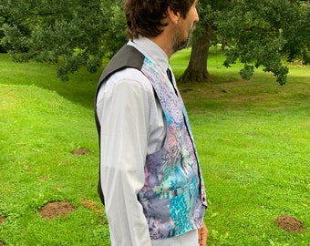 Amazon.com: Eandarui Men's Lace-up Front Retro Vest Vintage