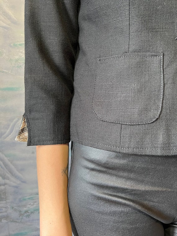 Dirndl Linen Dark Gray Blazer 3/4Long Sleeve Aust… - image 5