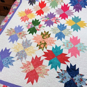 Handmade Quilt for Sale, Twin Quilt, Full Size Quilt Coverlet, Floral Blanket, Twin Size Quilt, Quilts for Sale Handmade, Mother’s Day
