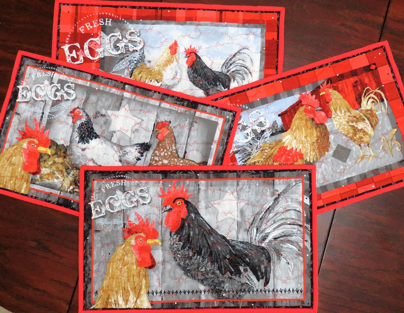 Handmade Placemats for Sale Chicken Placemats Set of 4 Etsy