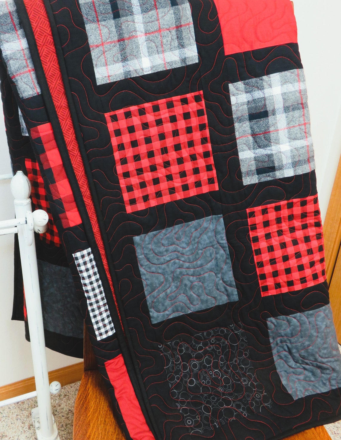 Handmade Quilt for Sale Flannel Lap Blanket Throw Quilt Etsy