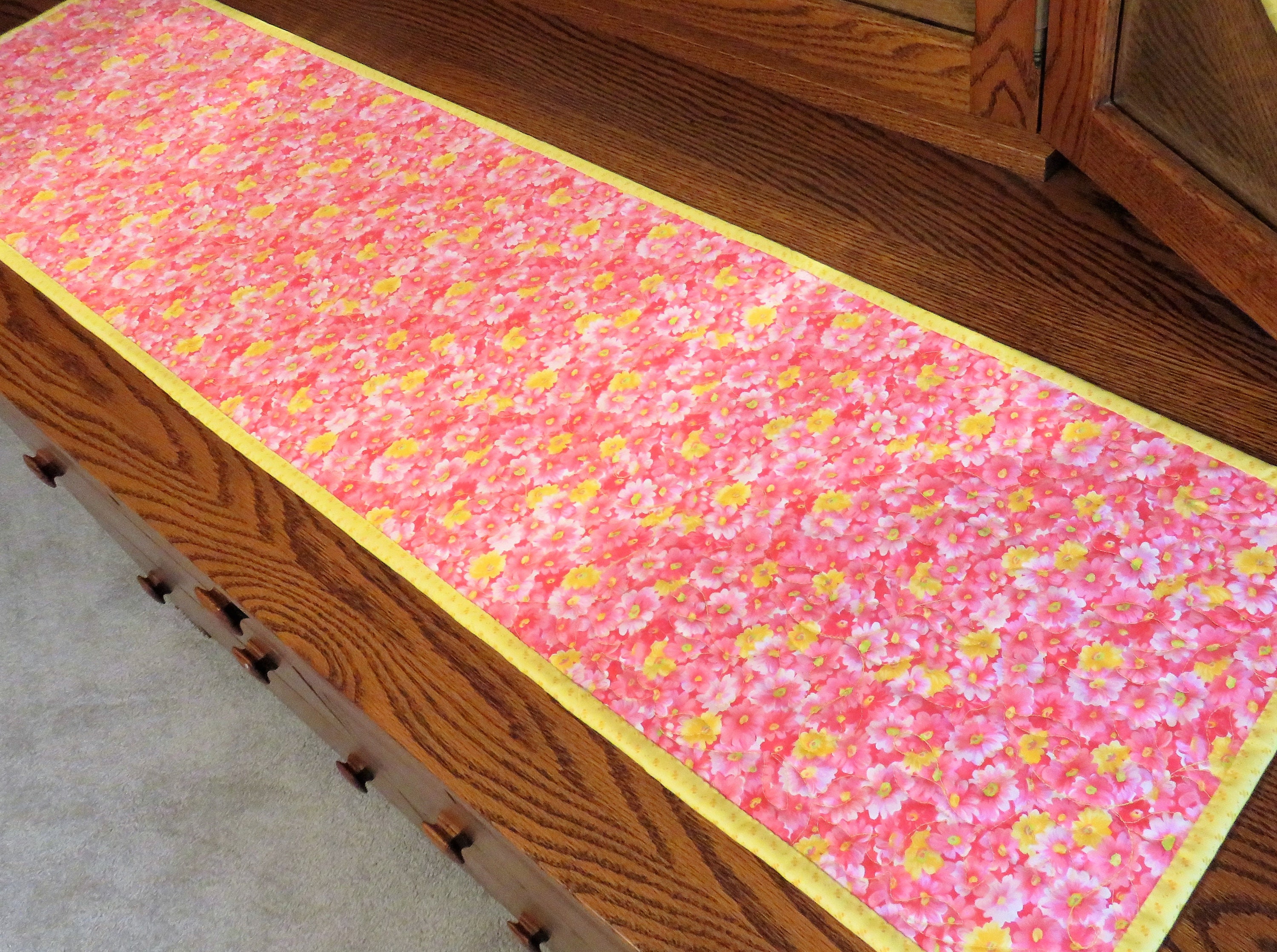 Handmade Table Runner for Sale, Summer Table Runner, Floral Table Decor