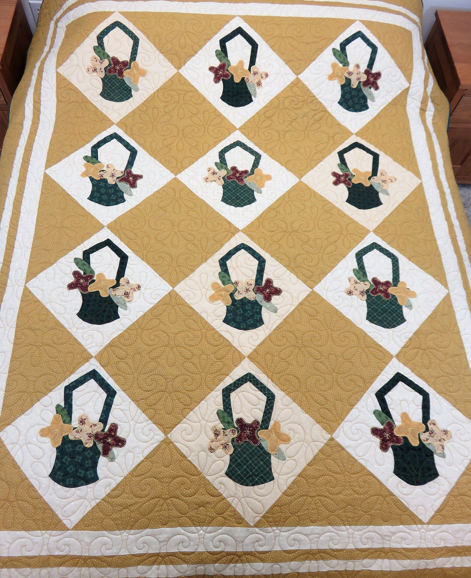 Vintage Quilt for Sale, Antique Quilt for Sale, Handmade Twin Size