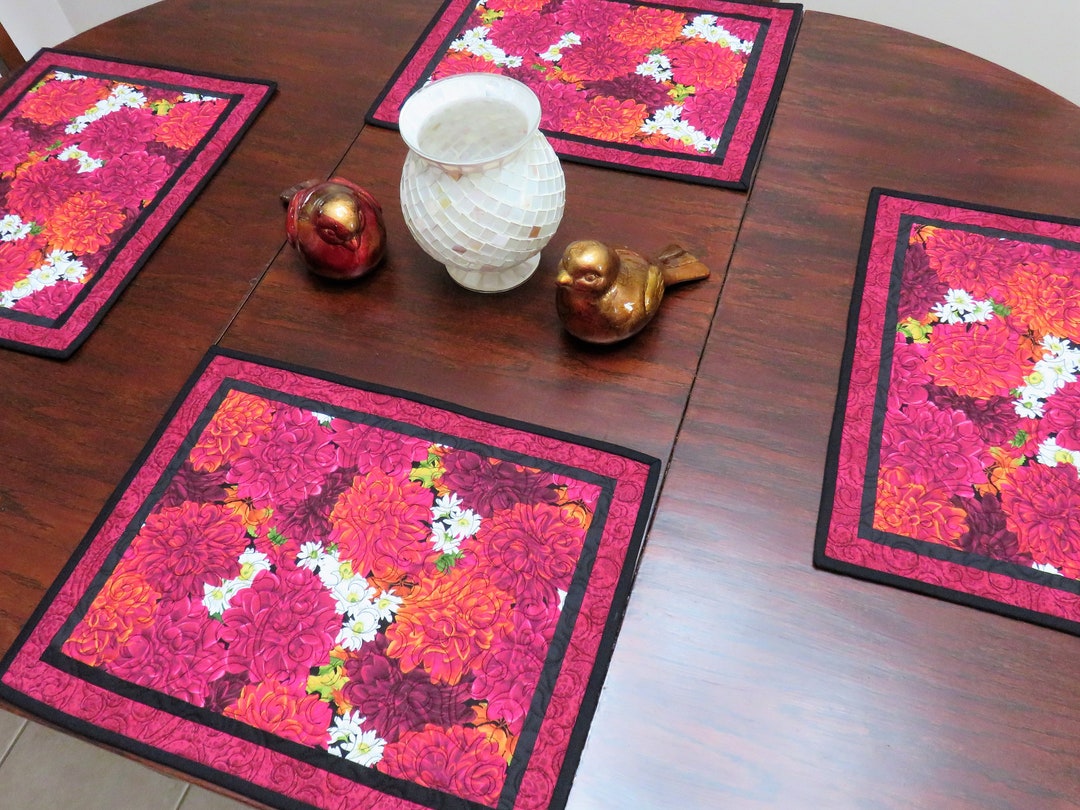 Handmade Placemats for Sale Flower Placemats Fuchsia Table Etsy