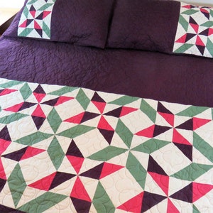 Handmade Quilt for Sale, Queen Size Quilt for Sale, Full Size Quilt, Modern Quilt, Quilts for Sale Handmade, Quilt with Shams