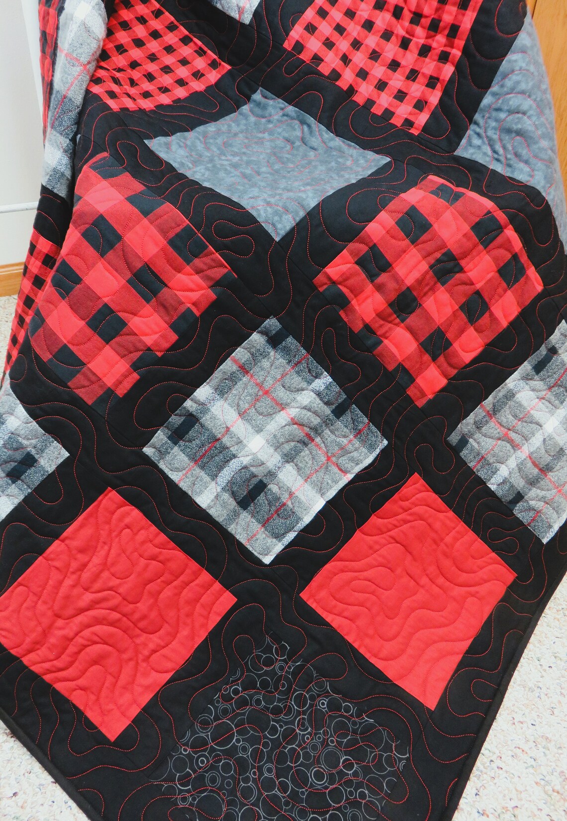 Handmade Quilt for Sale Flannel Lap Blanket Throw Quilt Etsy