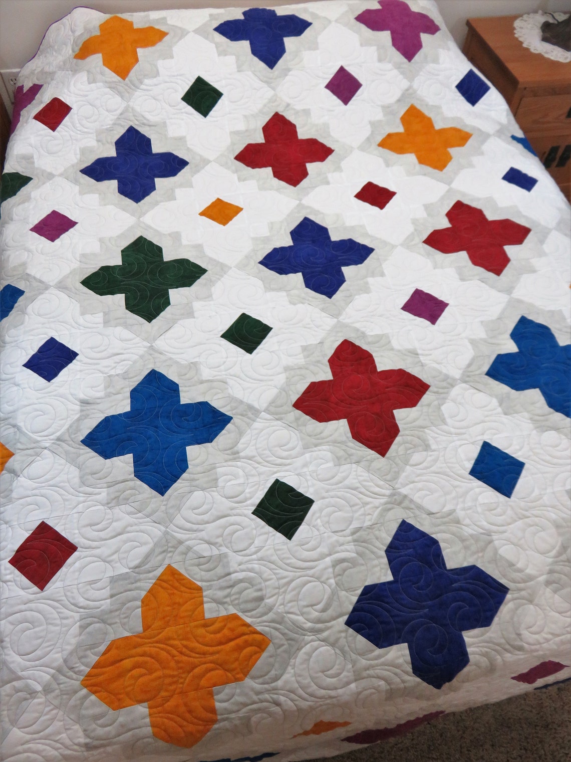 Handmade Full Size Quilt for Sale, Full Size Blanket, Double Size Quilt