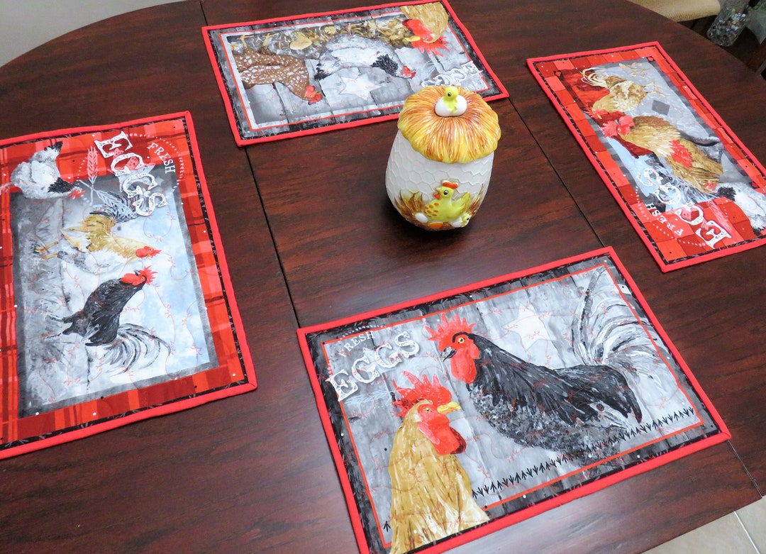 Handmade Placemats for Sale Chicken Placemats Set of 4 Etsy