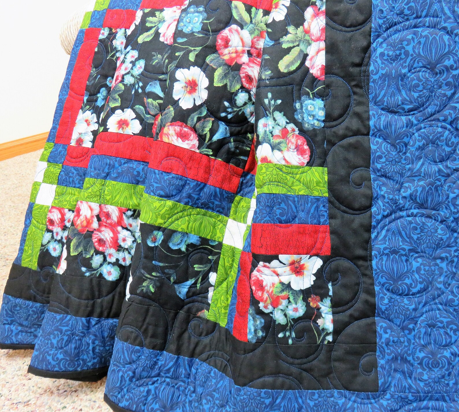 Handmade Quilt for Sale, Full Size Quilt, Double Size Quilt, Twin Size
