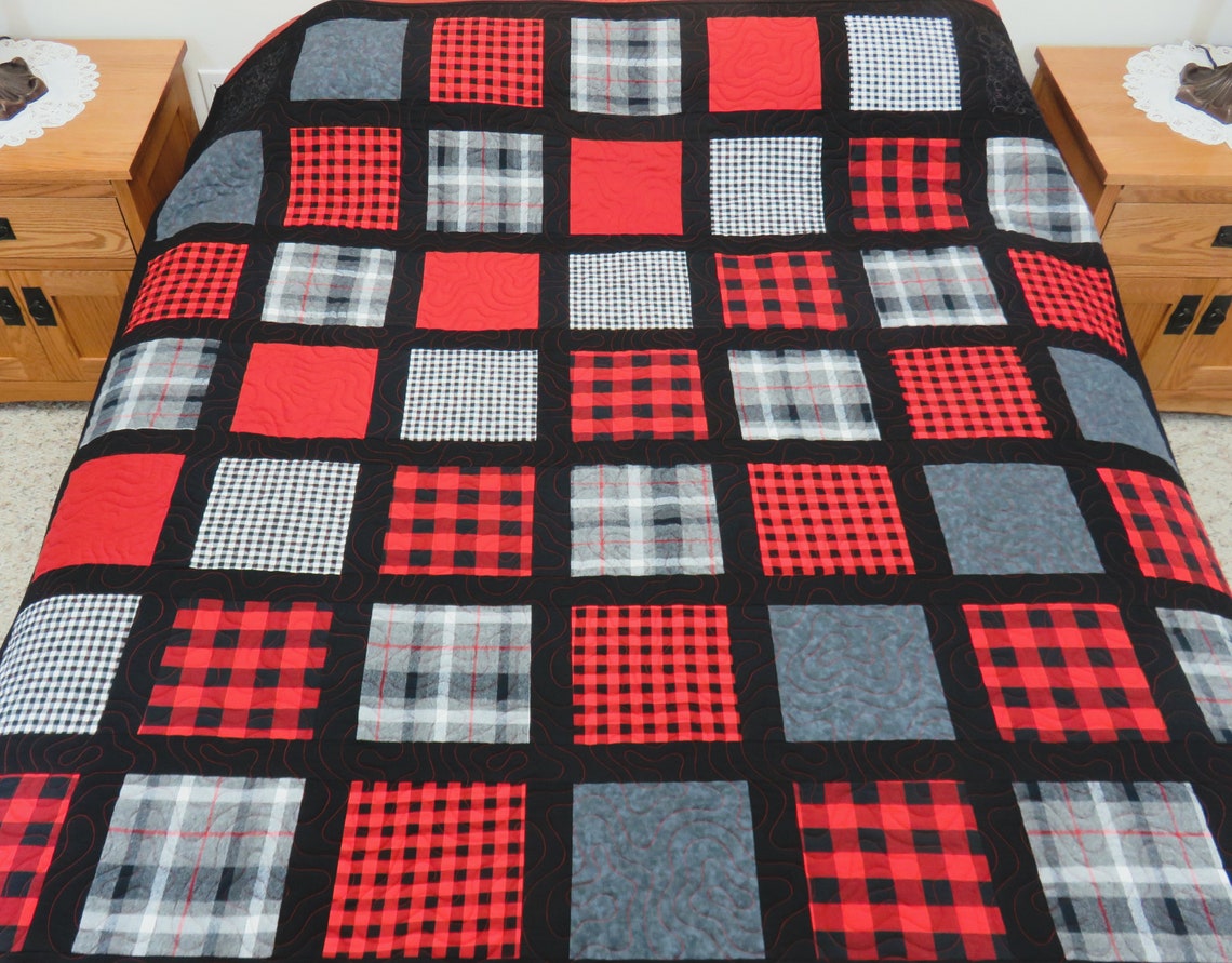 Handmade Quilt for Sale Flannel Lap Blanket Throw Quilt Etsy