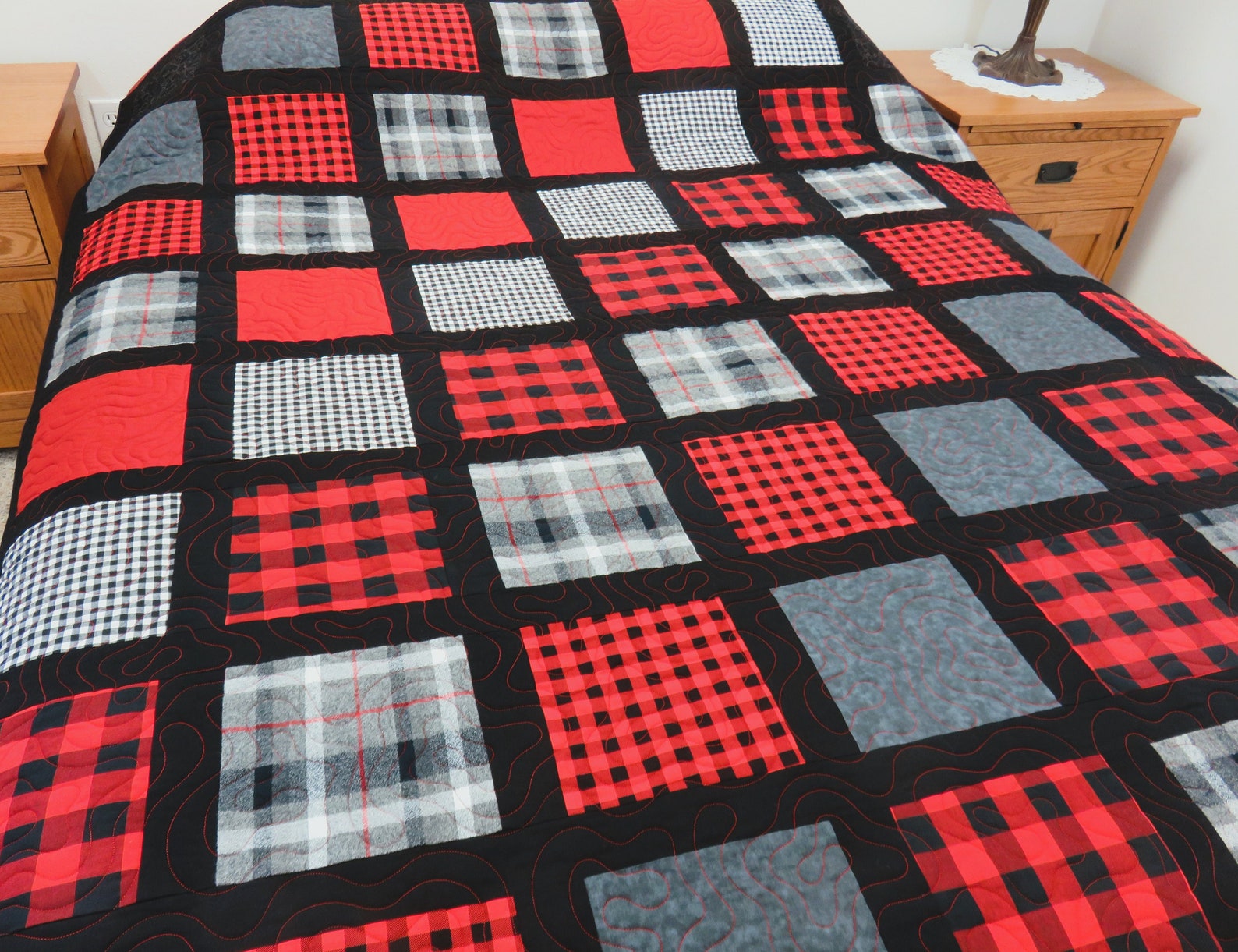 Handmade Quilt for Sale Flannel Lap Blanket Throw Quilt Etsy