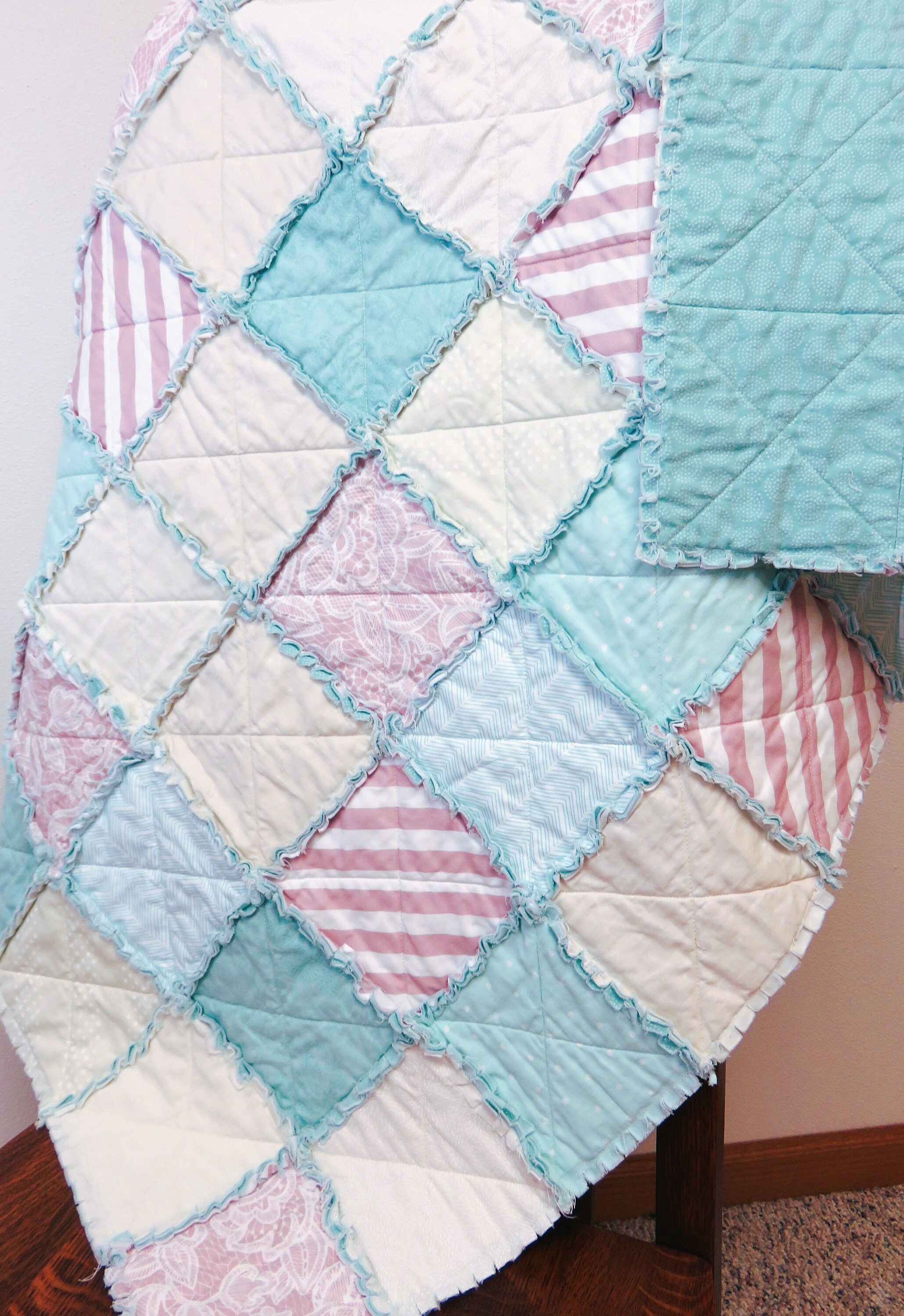 Handmade Baby Quilt for Sale Rag Quilt Nursery Quilt Baby Etsy