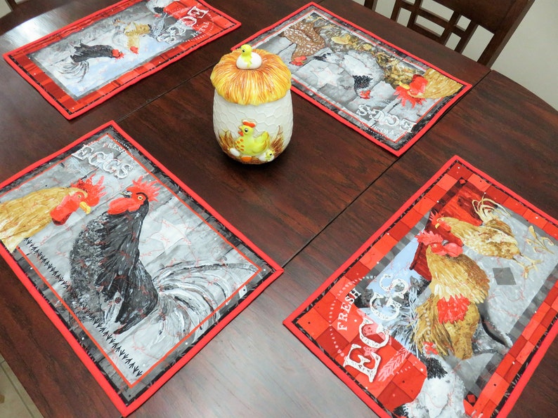 Handmade Placemats for Sale Chicken Placemats Set of 4 Etsy