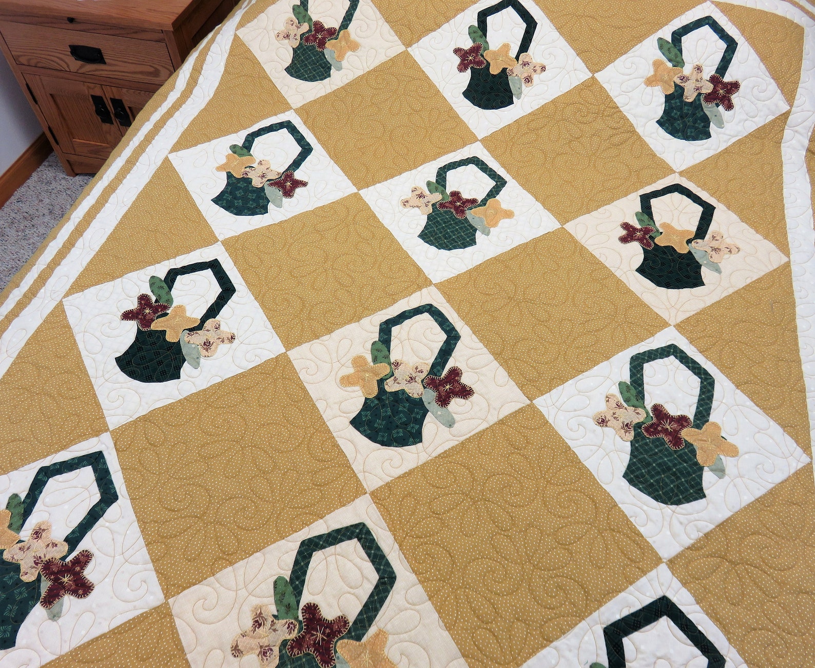Vintage Quilt for Sale, Antique Quilt for Sale, Handmade Twin Size