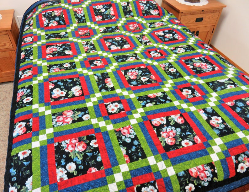 Handmade Quilt for Sale, Full Size Quilt, Double Size Quilt, Twin Size Quilt, Queen Coverlet