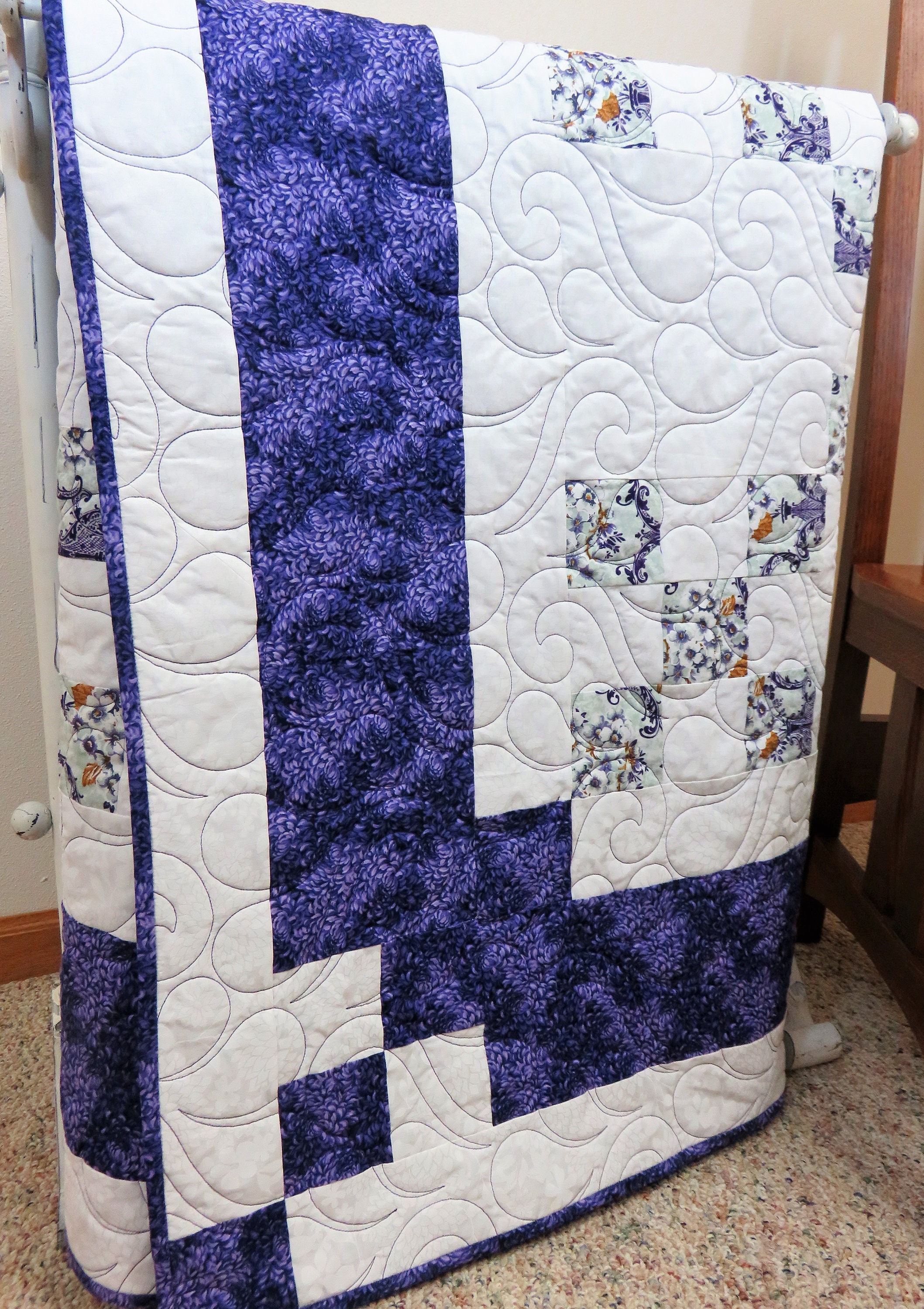 Handmade Quilt for Sale Purple Quilt Queen Size Quilt Queen Etsy