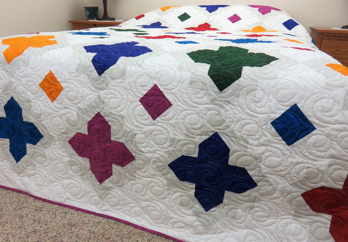 Handmade Full Size Quilt for Sale, Full Size Blanket, Double Size Quilt