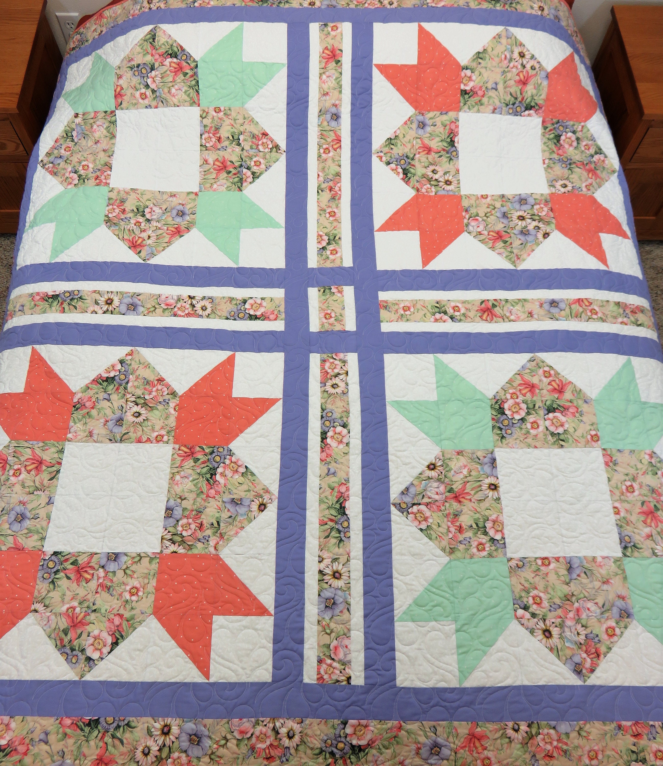 Handmade Full Size Quilt for Sale, Full Size Blanket, Double Size Quilt
