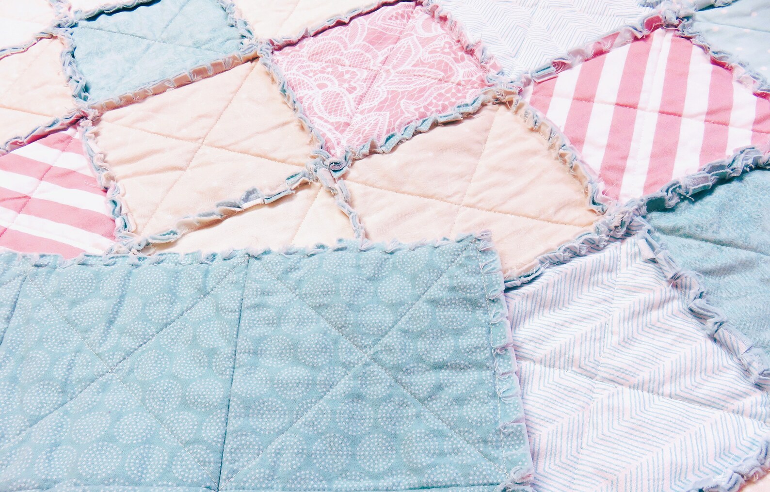 Handmade Baby Quilt for Sale Rag Quilt Nursery Quilt Baby Etsy